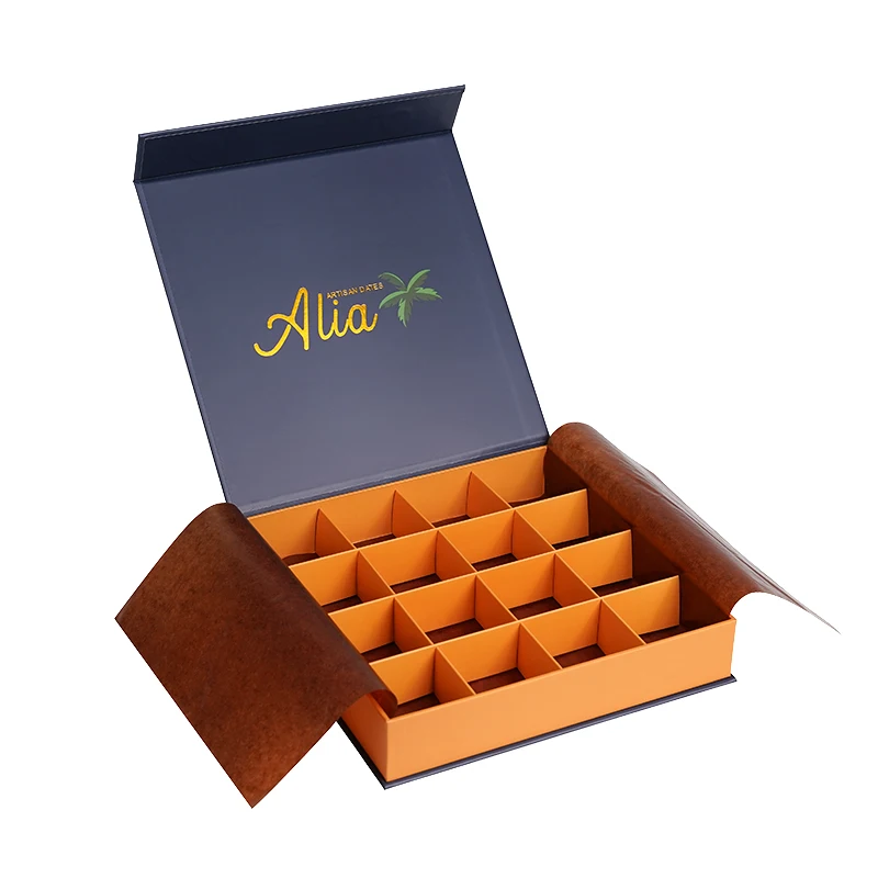 Custom Chocolate Box with Divider Cardboard Gift Box Luxury Chocolate Packaging Boxes