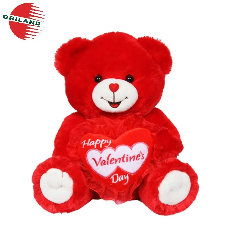 ours mignon jouet en peluche saint-valentin ours en peluche avec coeur  rouge