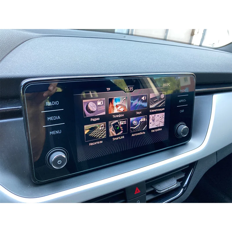 Tempered Glass Car Navigation Screen Protector LCD Touch Display Film for Volkswagen VW Polo 2020