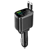 2-Black-CAPD209-3 สายยืด M4 Dual Type-C แบบพับได้ ความเร็วสูงพิเศษ