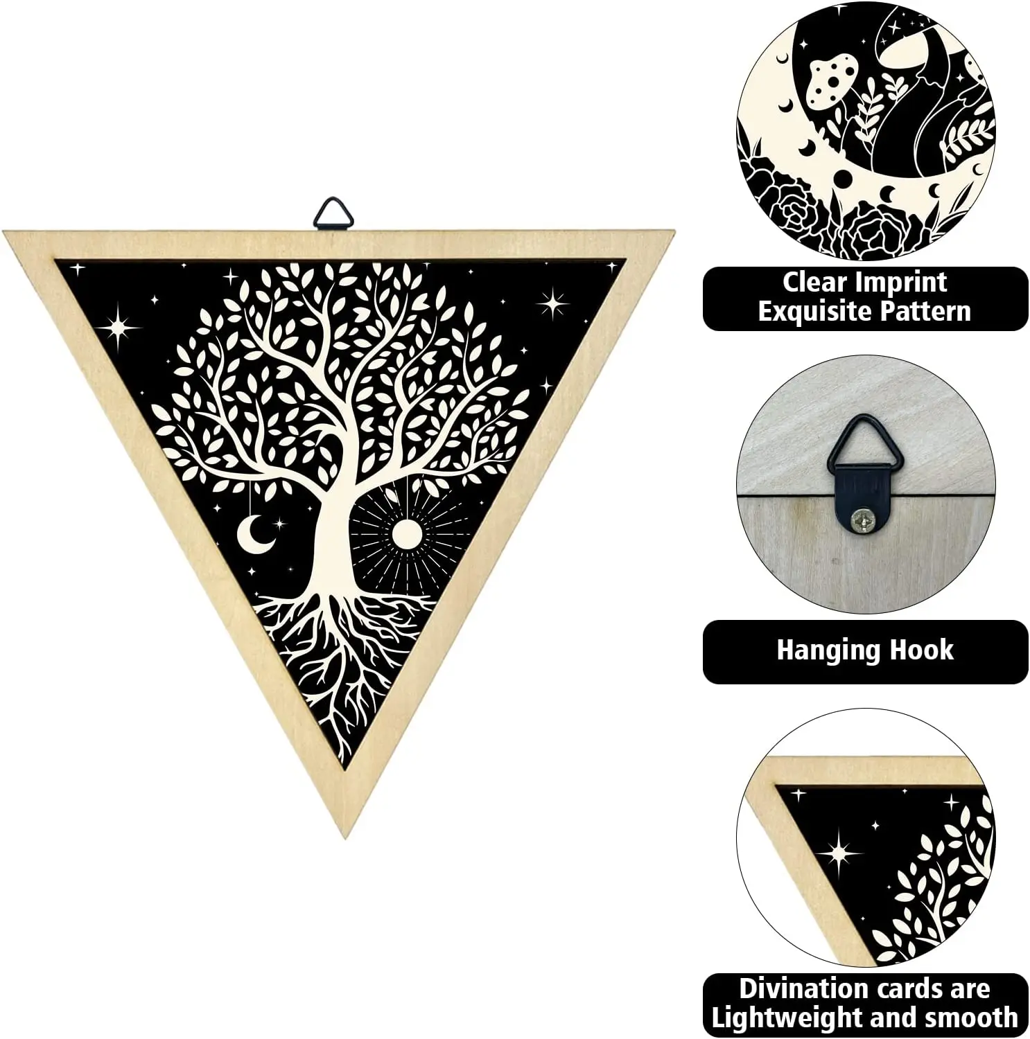 Rustic Moon Wall Decor Wooden Tree Of Life Hanging Mushroom Moon Wall Art Farmhouse Wall Sign