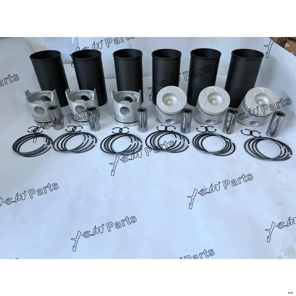 EM100 Engine Rebuilding Kit With Cylinder Liner Piston Ring for Hino Tractor Excavator Mowers Engine Repair Parts Kit