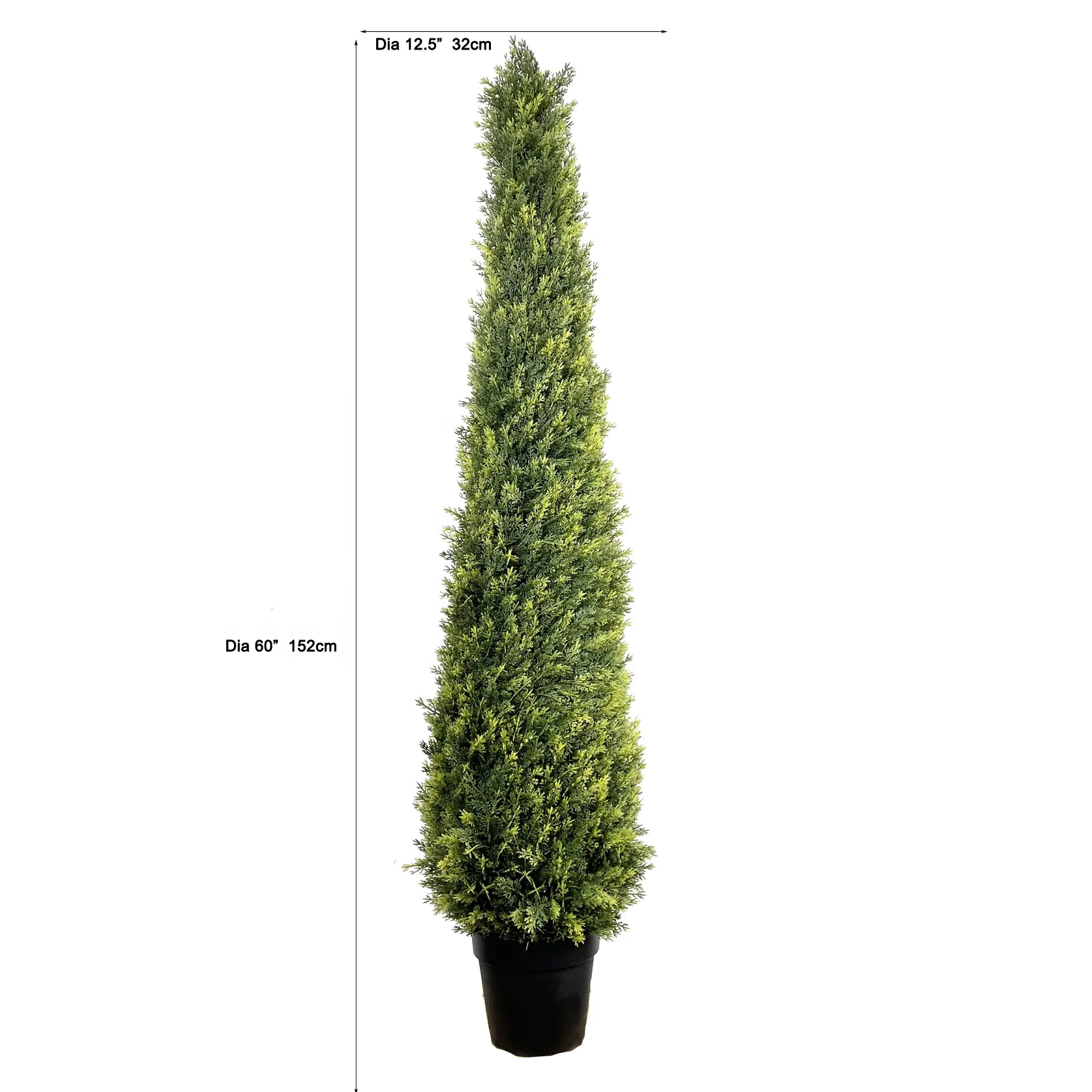Artificial Plant  Cedar Tree Cone Shaped Cypress Boxwood Topiary Spiral Ball Shrubs Greenery in Pot for Home Decoration
