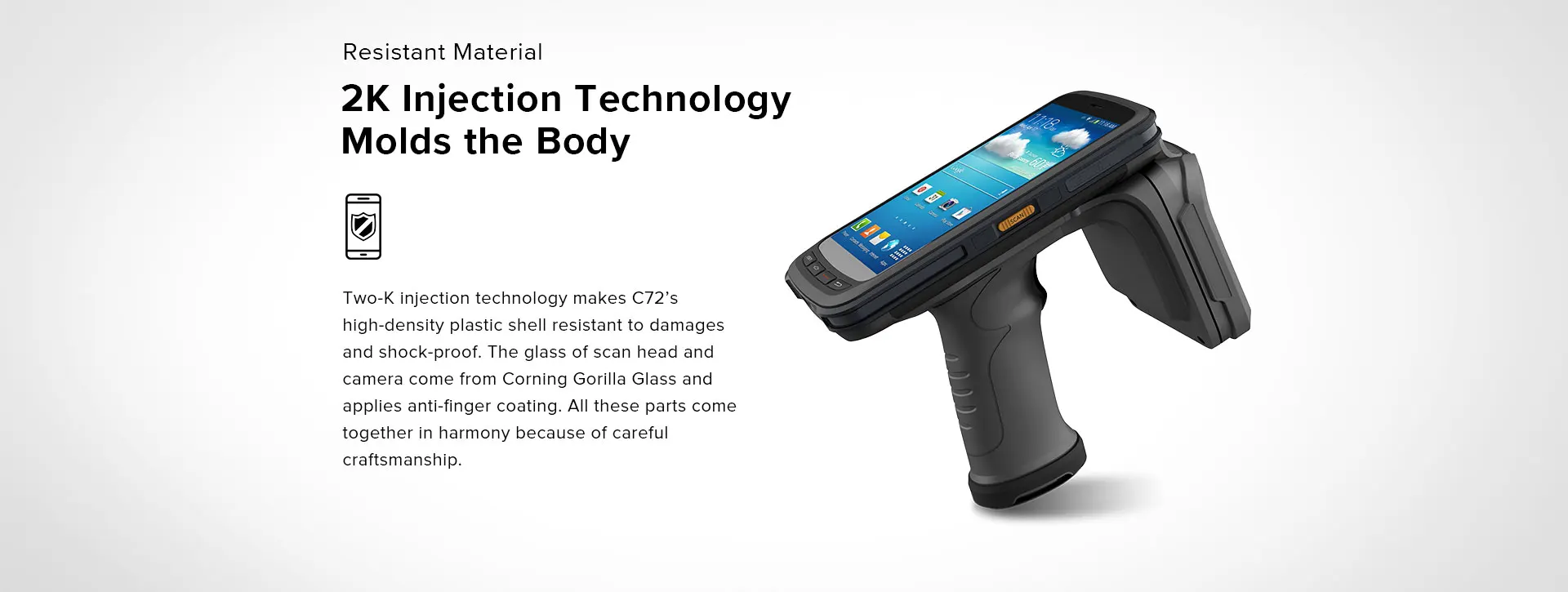 For Chainway C72 Android 11 Handheld Mobile Computer UHF RFID Reader and Barcode Scanner with Long Range in Stock