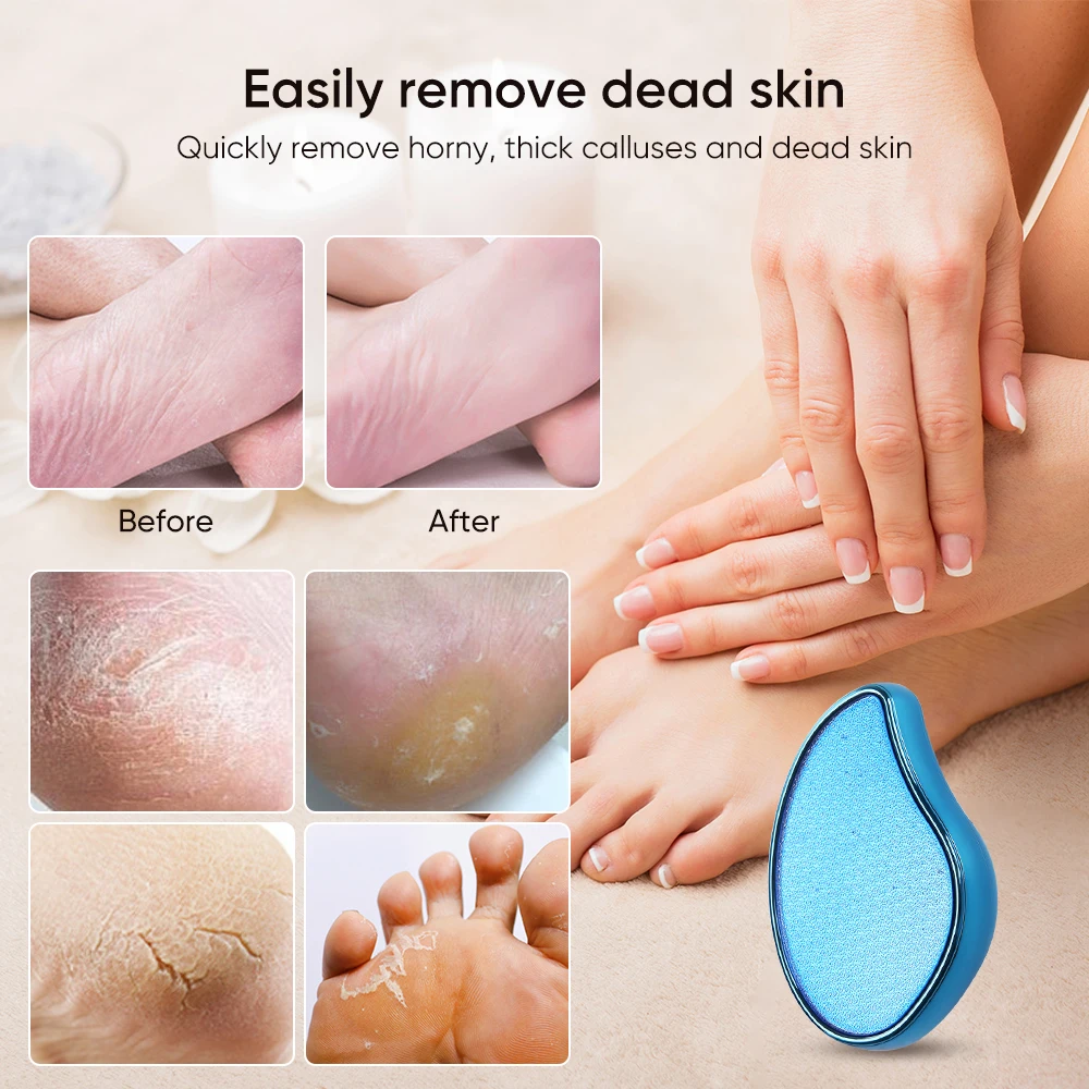 Nano Crystal Glass Foot Scrubber Foot File Callus Remover For Feet Hard