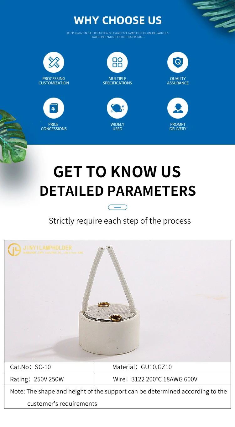 G10 Lamp Holder Halogen Lamp Bulb Holder Gu10 Light Socket Ul Porcelain