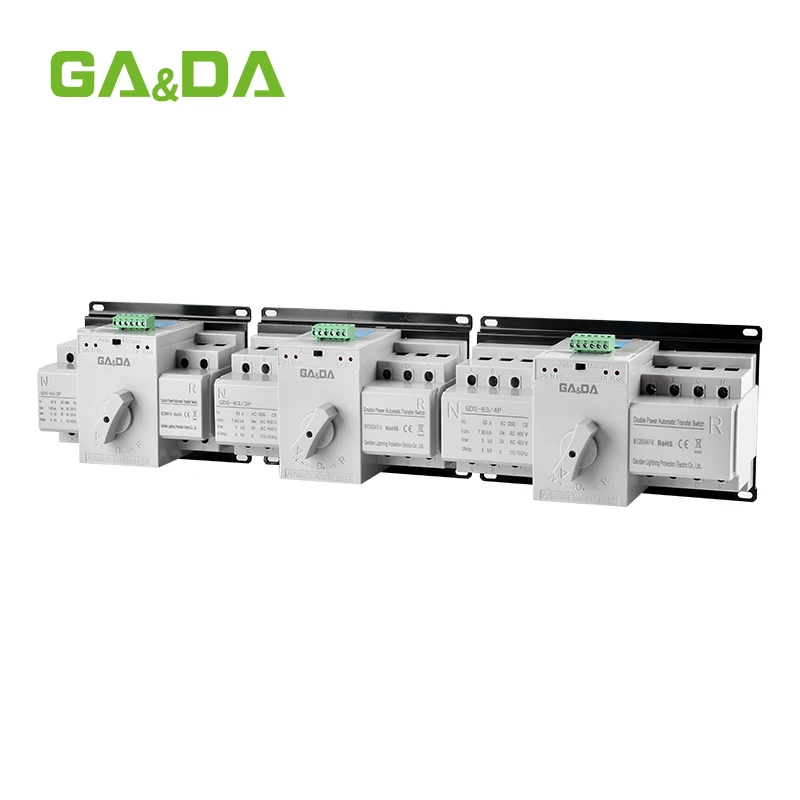 Automatic Changeover Switch Dual Power Automatic ATS 63 Apm 3 Phase Manual Changeover Switch