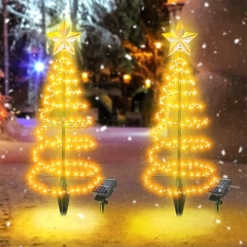 Wholesale Solar LED Outdoor Garden Light Stand Garden Decorative Light  Christmas Holiday Tree Light, image size:1000x1000