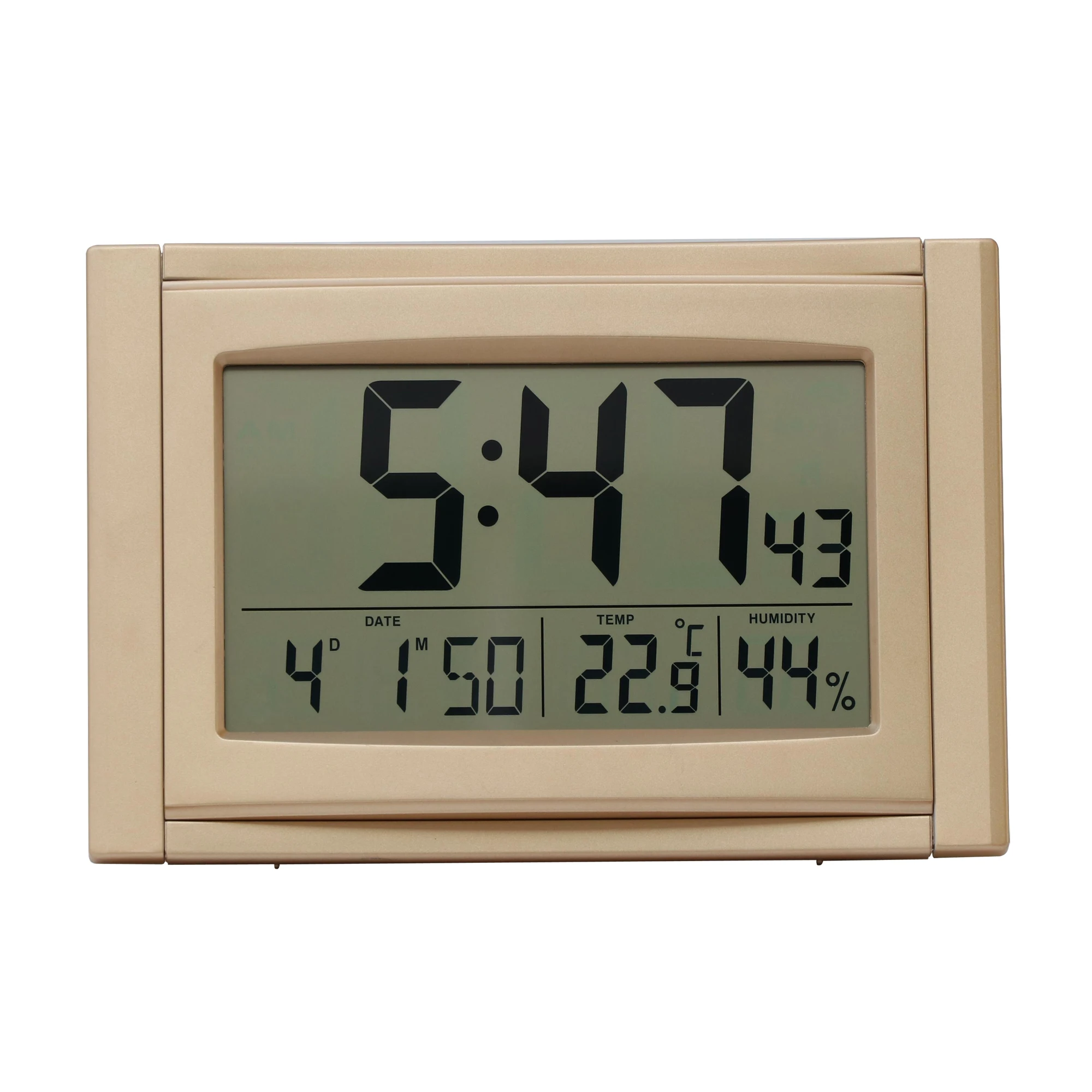 High quality large table clock with thermometer calendar