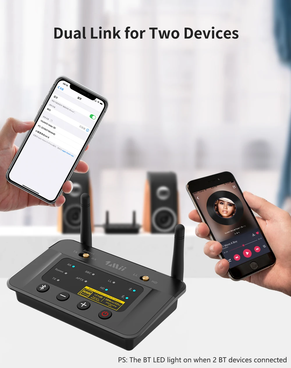 1mii B03pro Hifi Ldac Bluetooth 5.0 Audio Transmitter Receiver 2in1