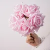 Bouquet tattile di rose a 5 teste - rosa chiaro