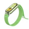 green watch band+silver connector
