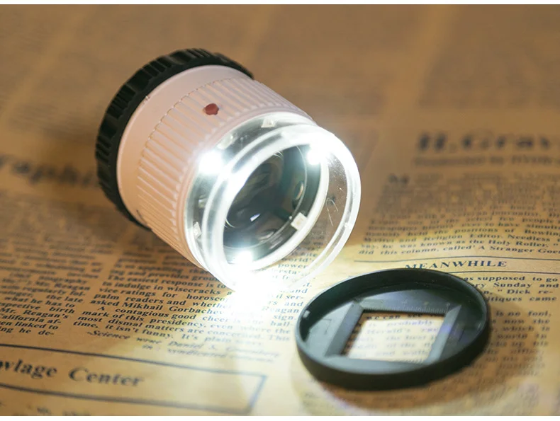 Portable TH9006B 30X Magnifying Glass with Led Scale Loupe Lens Magnifier