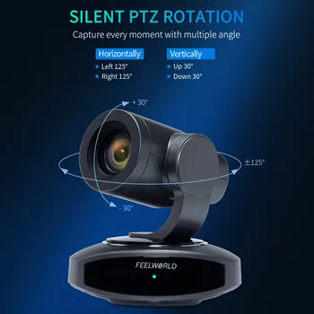 FEELWORLD NDI10X NDI|HX Compatible PTZ Camera 4K 10X Optical Zoom AI Tracking for Studio Broadcasting OEM Factory detail image