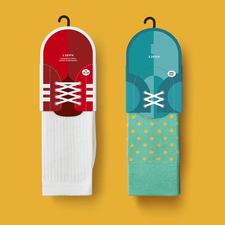 Hot Sale Custom Socks Package Custom Brand Design Sock Packaging Custom Wholesale Paper Band Sock Packaging