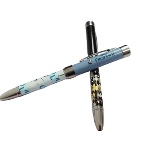 Popular Promotion LED  Projector Metal Gift Ball Pen with Design Customer logo