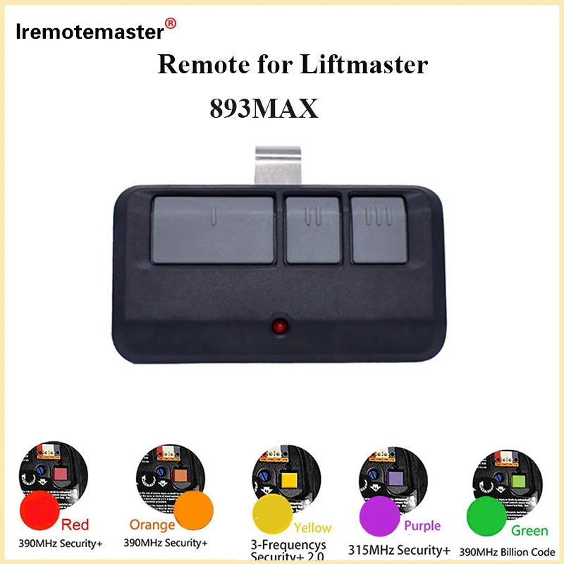 893MAX Garage Door Opener Remote Control - Reliable & Secure