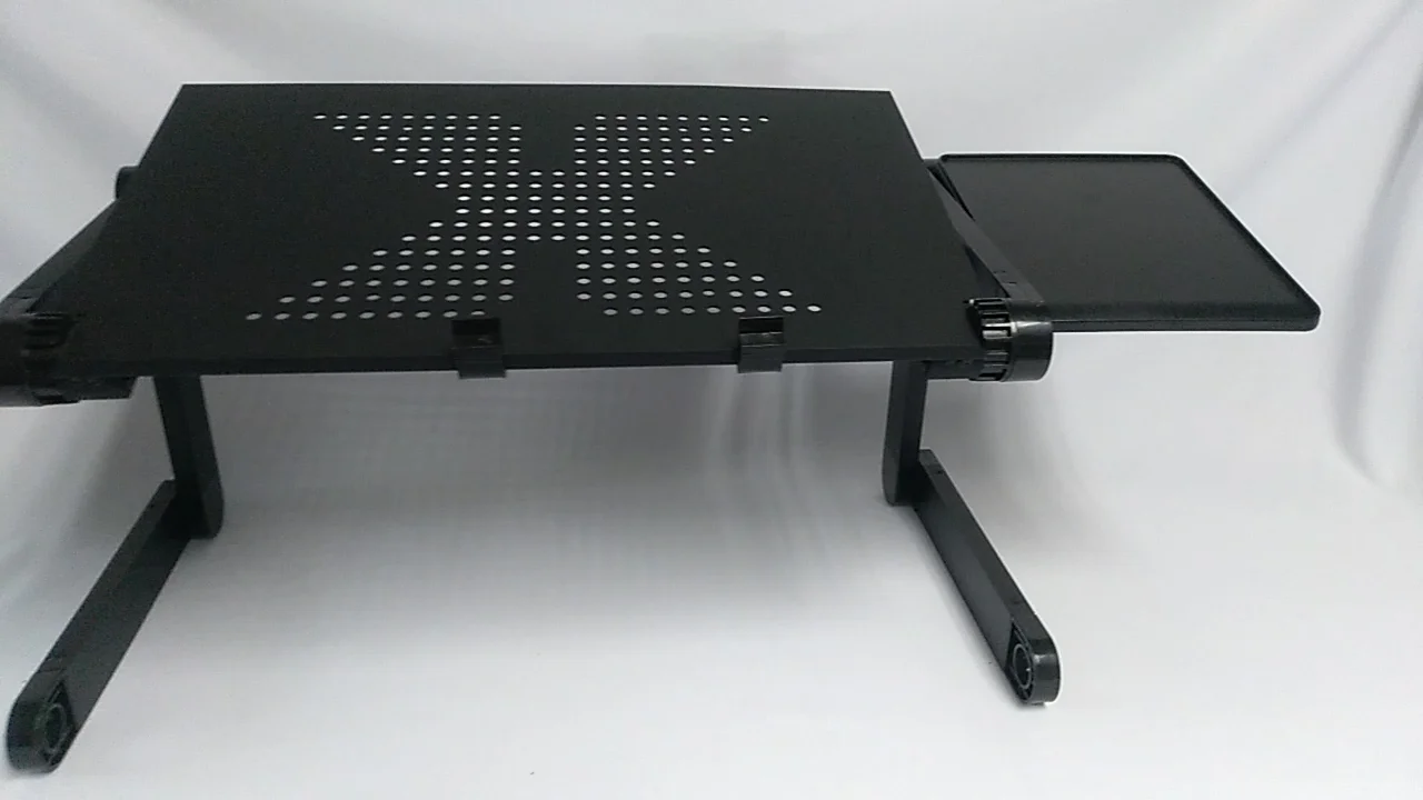Portable Folding Adjustable Laptop Table With Mouse Pad Aluminum Laptop