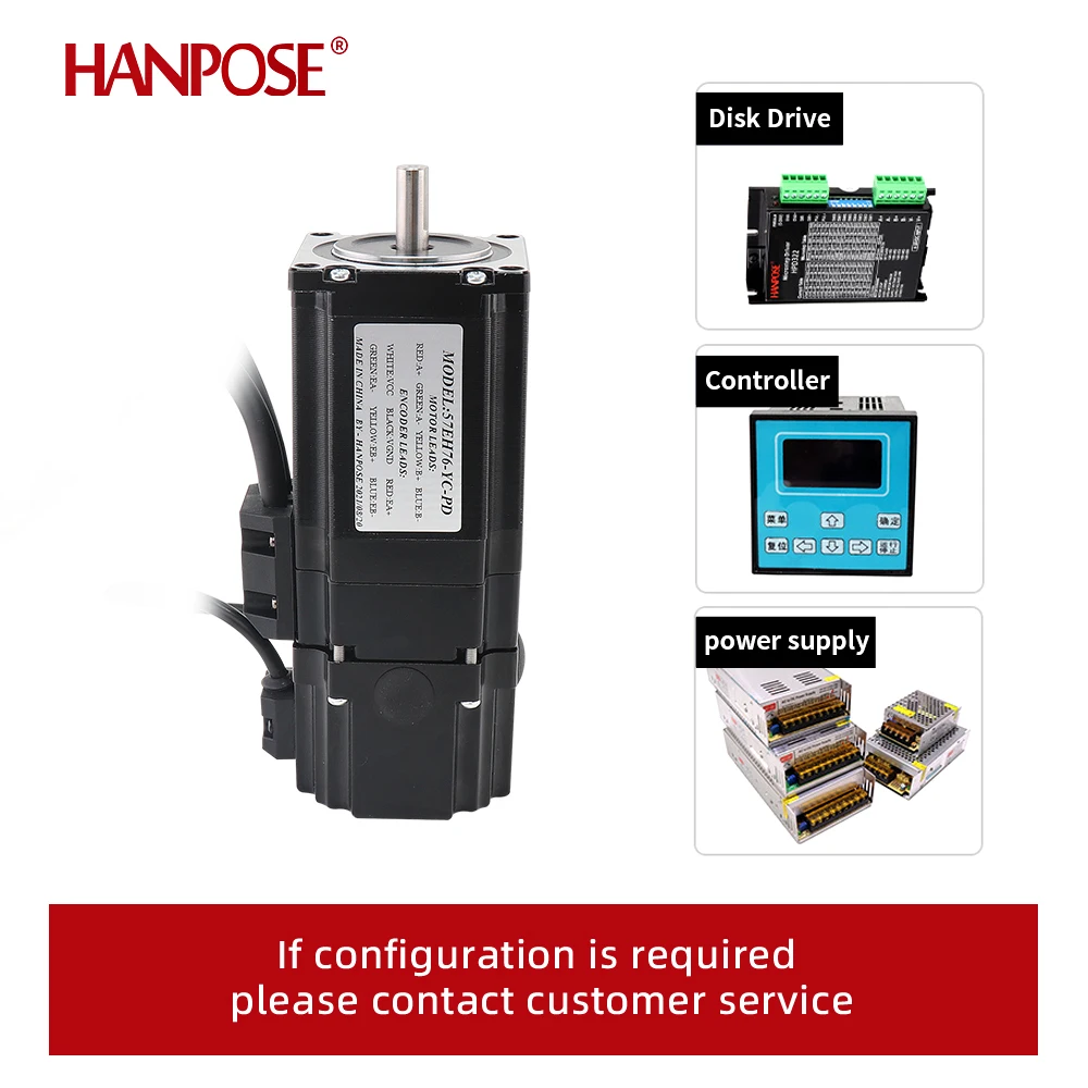 HANPOSE 57 NEMA 23 Stepper Motor 2.2N.m with Driver for CNC