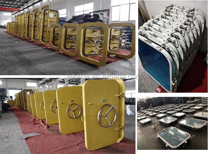 Professional Fixed Open Type Aluminum Window Waterproof Boat Hatch Cover Boat windows with SOLAS Standard