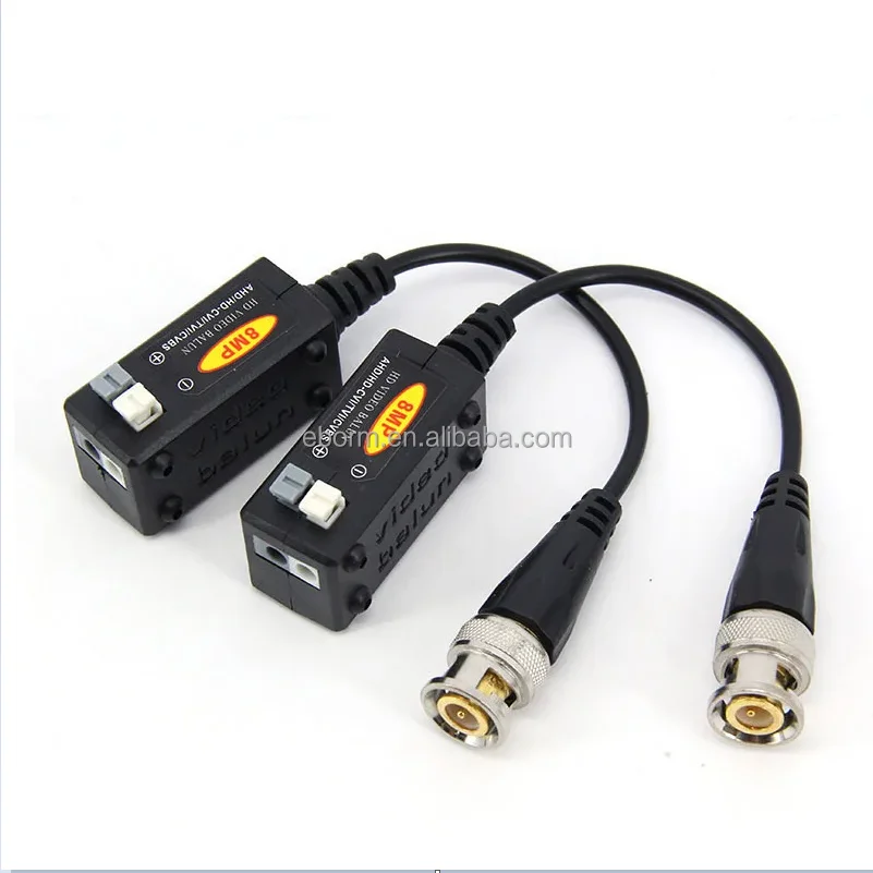 Balun Video Passivo UTP A 4 Canali – BNC To RJ45 Per Telecamere CVI 1080p, Trasmettitore Per Sistemi Di Sorveglianza
