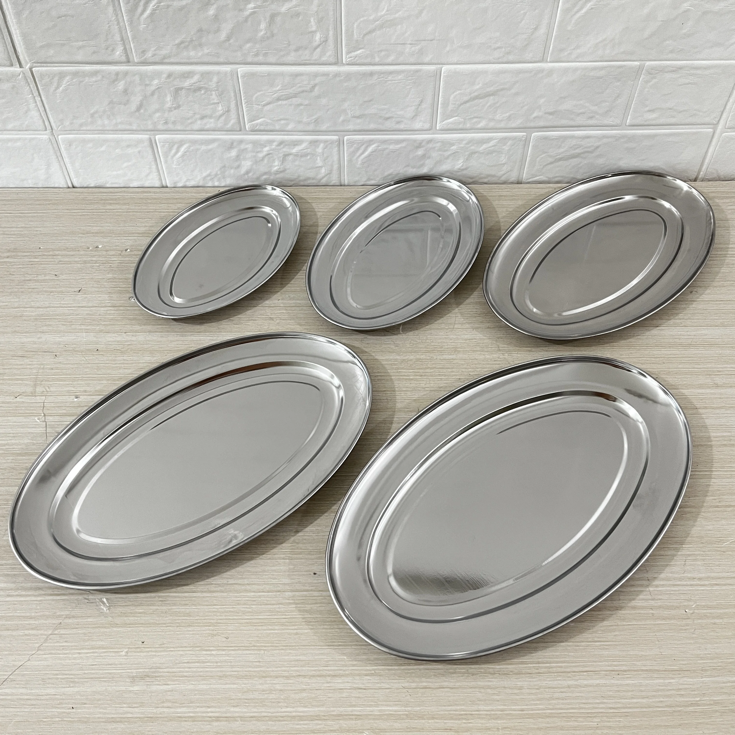 Cheap Price Oval Stainless Steel Metal Food Plate Stainless Steel