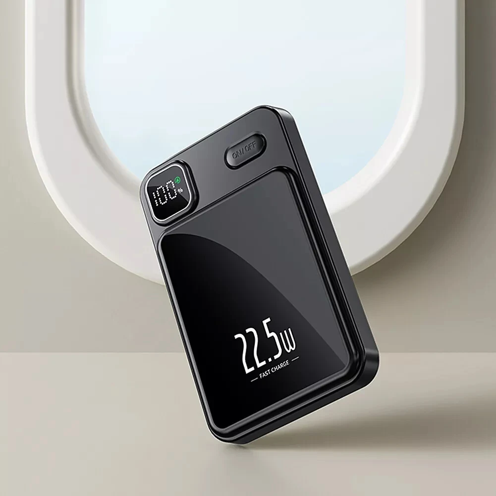 min Magnetic Wireless Charging Power Bank Manufacturer 5000mah 22.5w Outdoor Power Bank Wireless Charger Battery Pack Powerbank