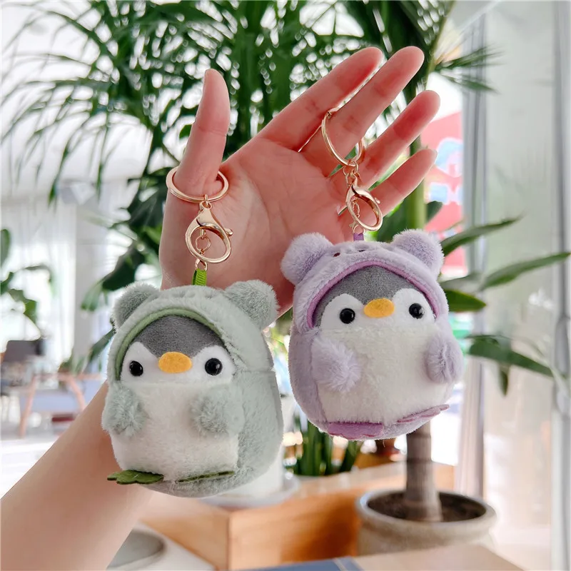 Luxury Kawaii Cute Cartoon Penguin Doll Keychain Stuffed Animal Toys ...