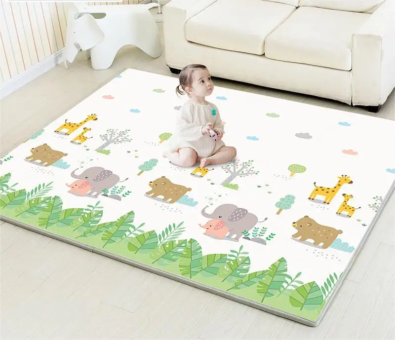 IVY Custom Design Floor Play Mat For Baby Crawling Child Baby Puzzle Mat Foldable Splicing XPE Reversible Mat details