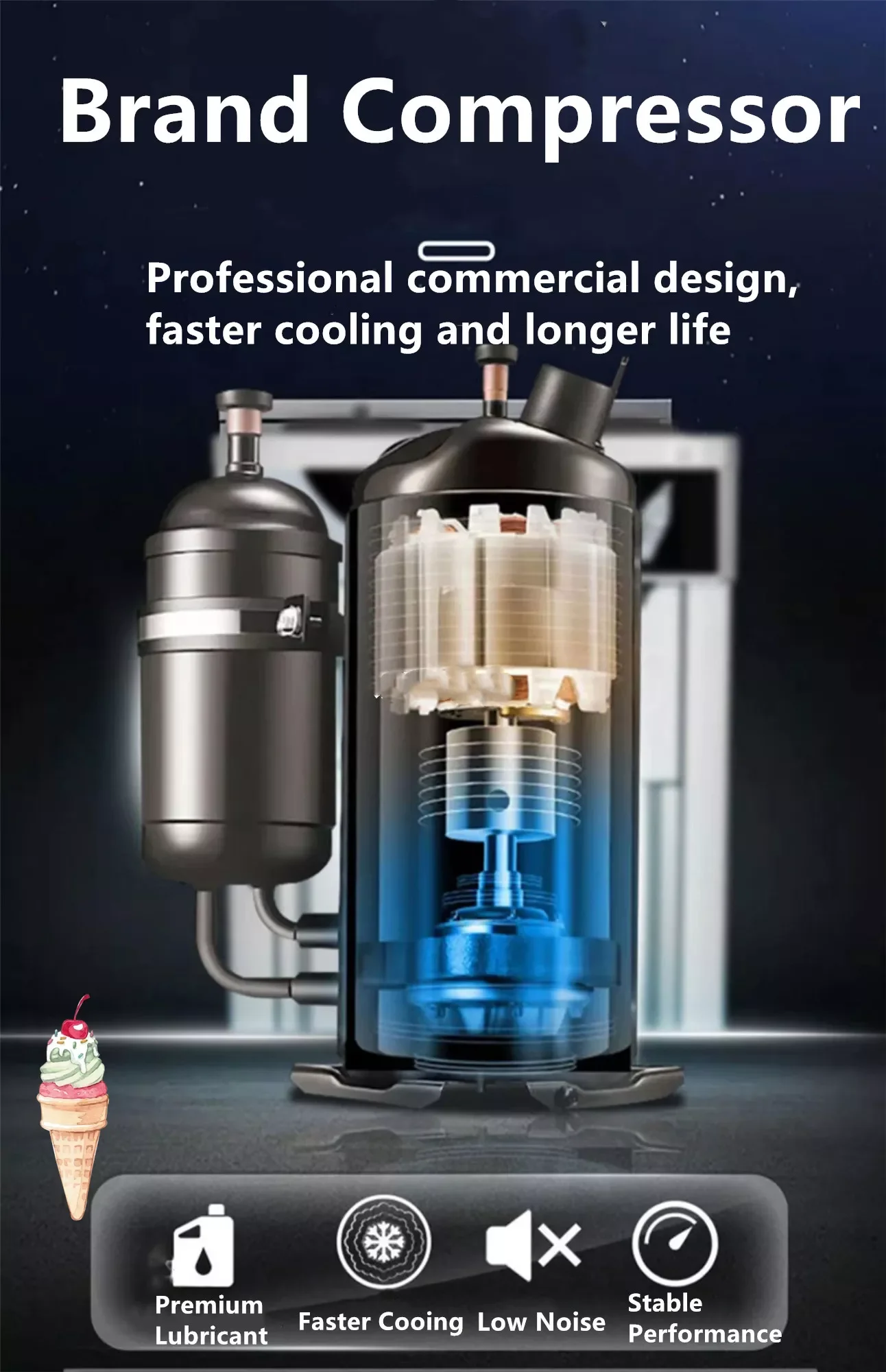 2025 Cheap Ice Cream Machine with Excellent Quality CE Certified Ice Cream Machine