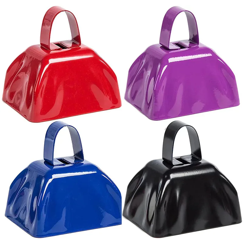 Wholesale Cheap Custom Logo Colorful School Spirit Cowbell Metal Bell