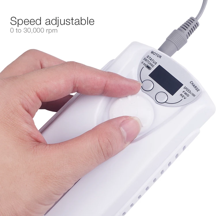 EN101充電式多機能電動ネイルアートドリルマシンセット30000RPM、6種類