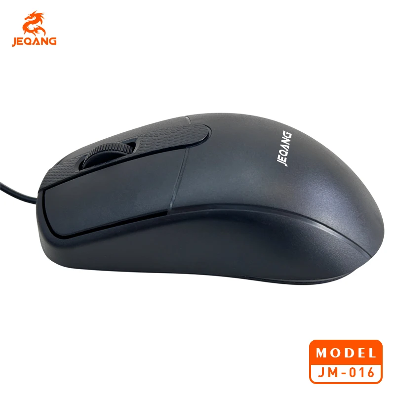 Jeqang JM-016 Mini Optical USB Wired Mouse Ergonomic 3D Style for Laptop Desktop Office Business Travel