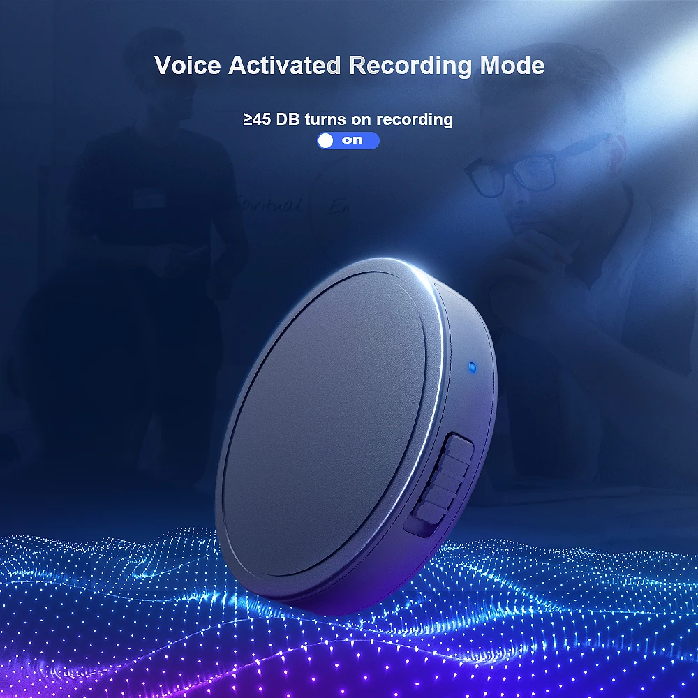 Voice Recorder Mini Design 64GB 70h Recording High Quality Magnetic Type-C Compatible Long Battery Audio Recording Device