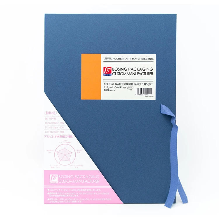 Записная книжка производитель по индивидуальному заказу блокноты в кожаном переплете 1 ТБ Акварельная бумага книга цвета воды с резиновой