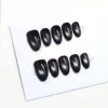 Ojo de gato con cuentas de cristal negro