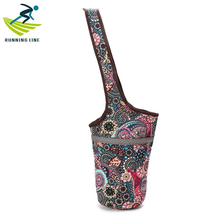 Фирменный коврик, органайзер, переноска для хранения, Женская Складная карманная Холщовая Сумка для йоги