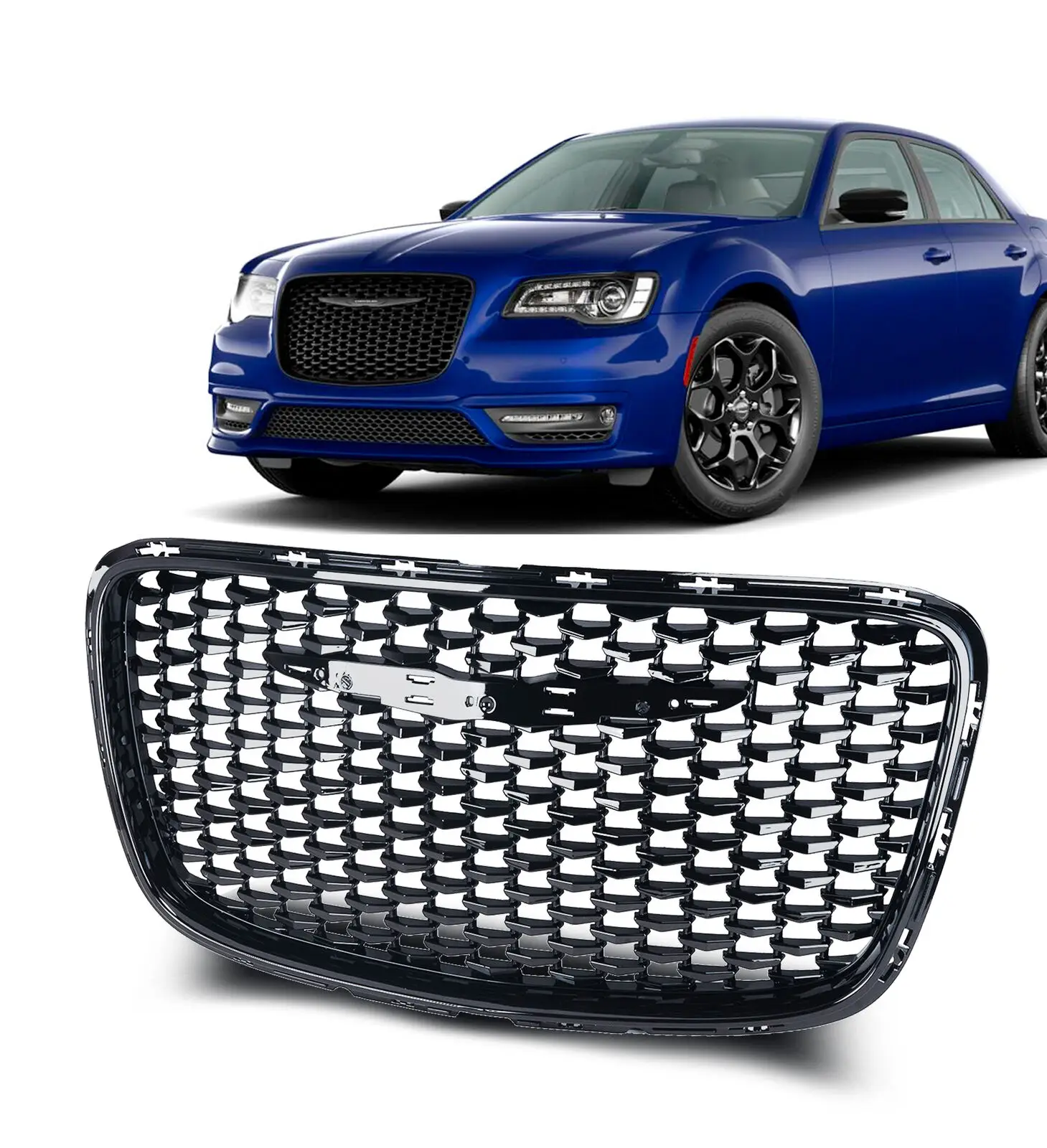 Best price wholesale auto parts car front body bumper upper grille for Chrysler 300 300C 2015-2023