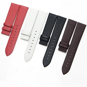 Factory Customized Genuine Leather Strap Lizard Pattern Calfskin Waterproof Strap Watch Accessories Leather Watch Strap 22mm