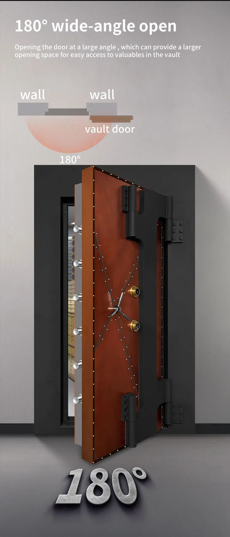 CEQSAFE Custom High-Quality Bank Security Steel Strong Safe Room Door Metal Vault Door factory