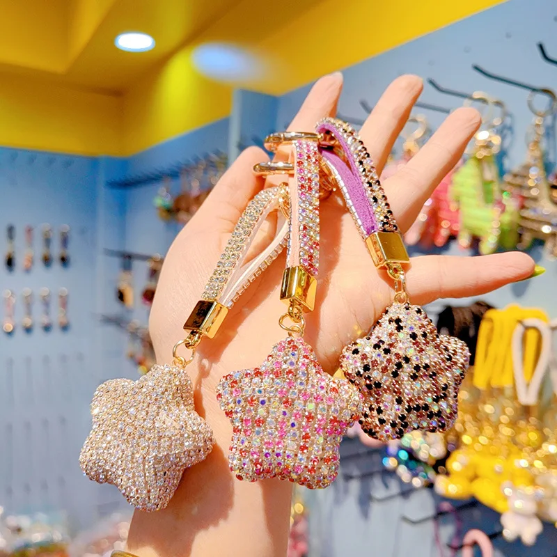 Luxury Crystal Rhinestone Star Keychain Wholesale