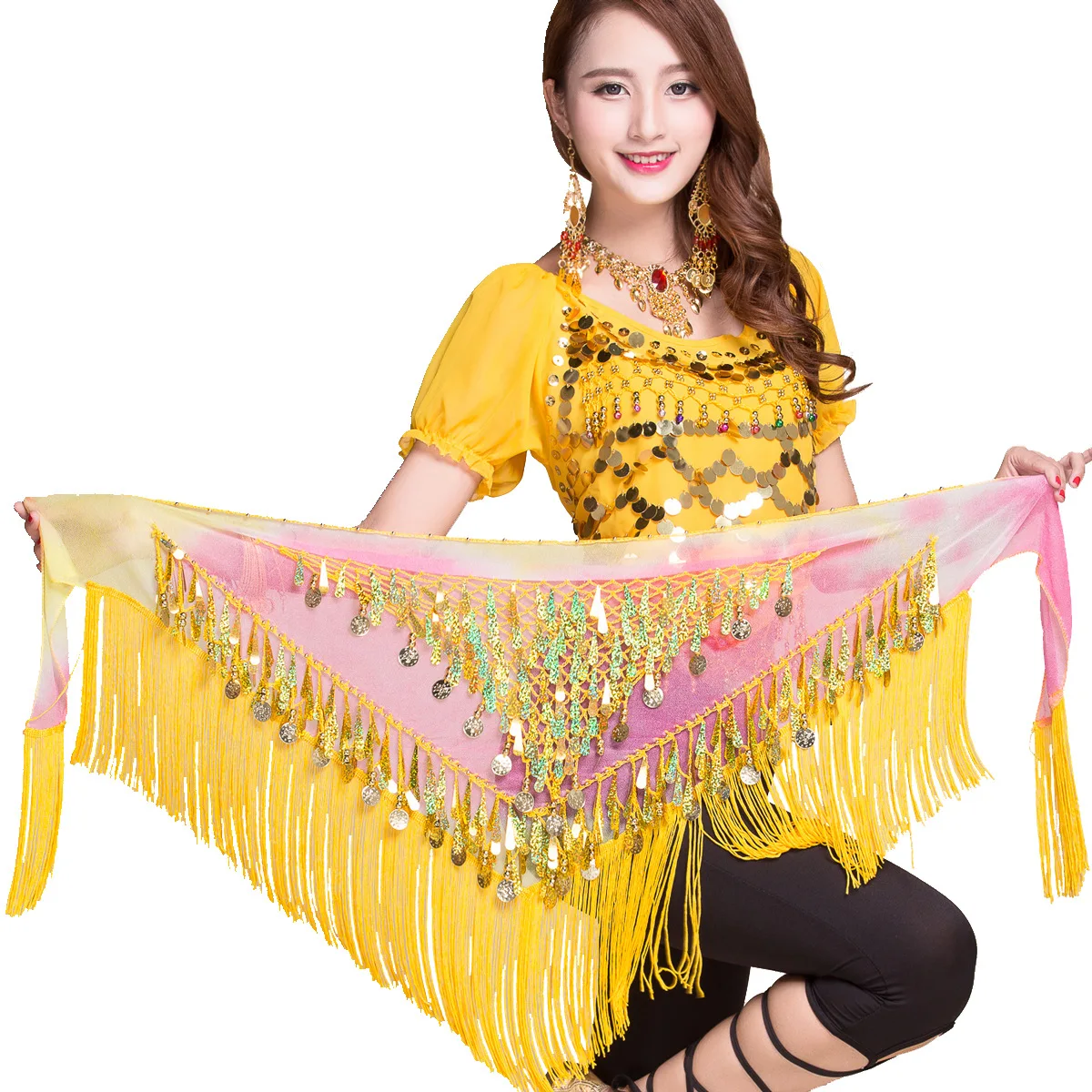 골드 코인 스커트 랩 시끄러운 여자의 달콤한 벨리 댄스 힙 스카프| Alibaba.com