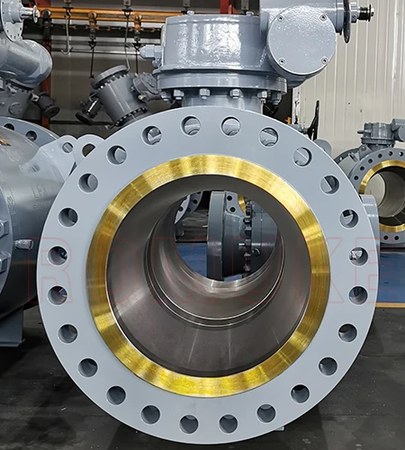 Q347F   API Standard Carbon Steel WCB 3-Piece Trunnion Mounted CAST STEEL TRUNNION BALL VALVE