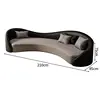 210 divano-spazio nero-premium grigio-pelle resistente ai graffi per gatti