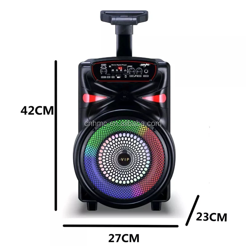 JT-1001 JT-1002 BVIP Inch Outdoor Portable Trolley Speaker DJ System  Subwoofer Sound Box With LED Light Home Theatre Speaker