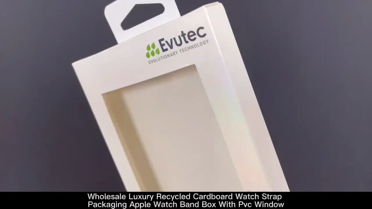 Wholesale Luxury Recycled Cardboard Watch Strap Packaging Apple Watch Band Box With Pvc Window