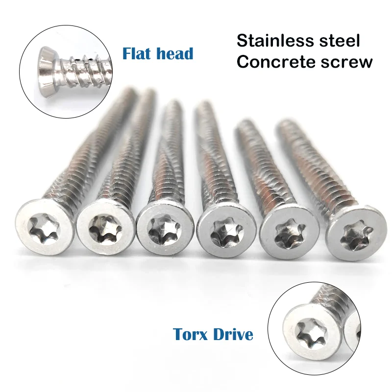 Frame Fixing Screw Stainless Steel Torx Concrete Anchor Screw For