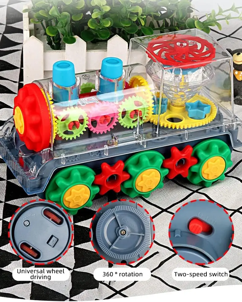 Train Électrique Grande Vitesse – Jouet Ferroviaire Modulaire Avec Lumières Et Musique – Rails Assemblables – Cadeau Éducatif Enfant