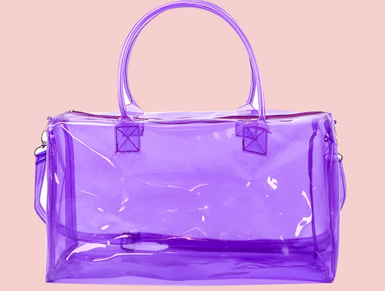 Wholesale Candy Color Clear Overnight Bag Spend The Night Duffel Bag