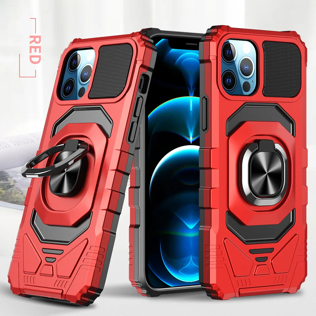 Ring Case For iPhone 13 12 Pro Max Magnetic Holder Phone Case Luxury Armor Kingkong Case